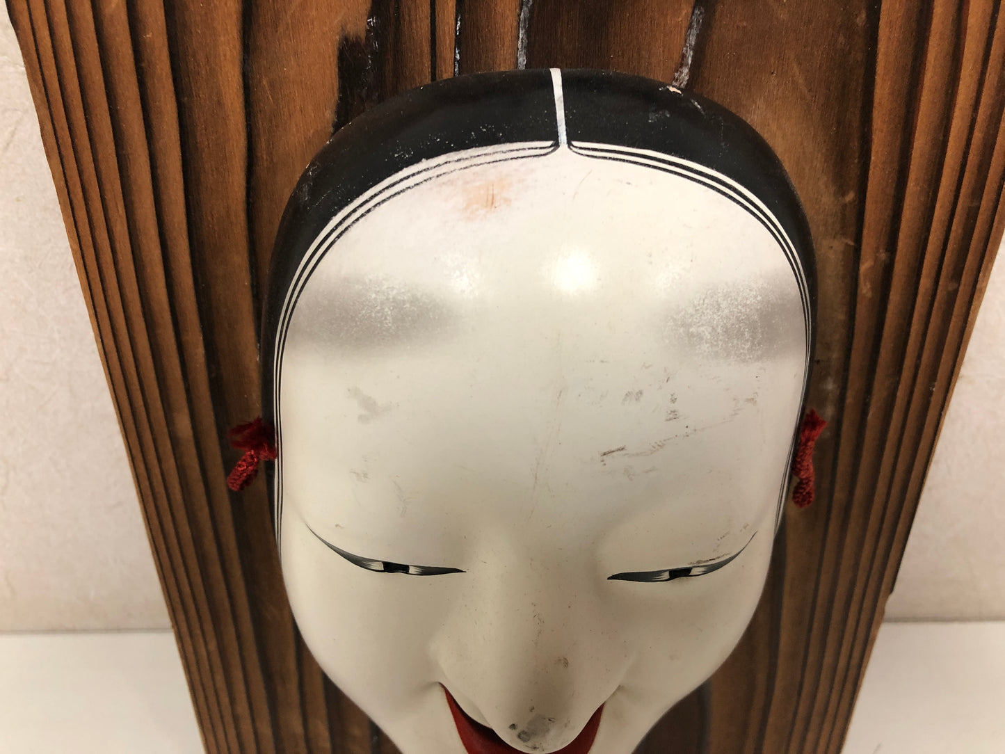 Y3963 NOH MASK ko-omote young girl wall decor Japanese antique omen vintage