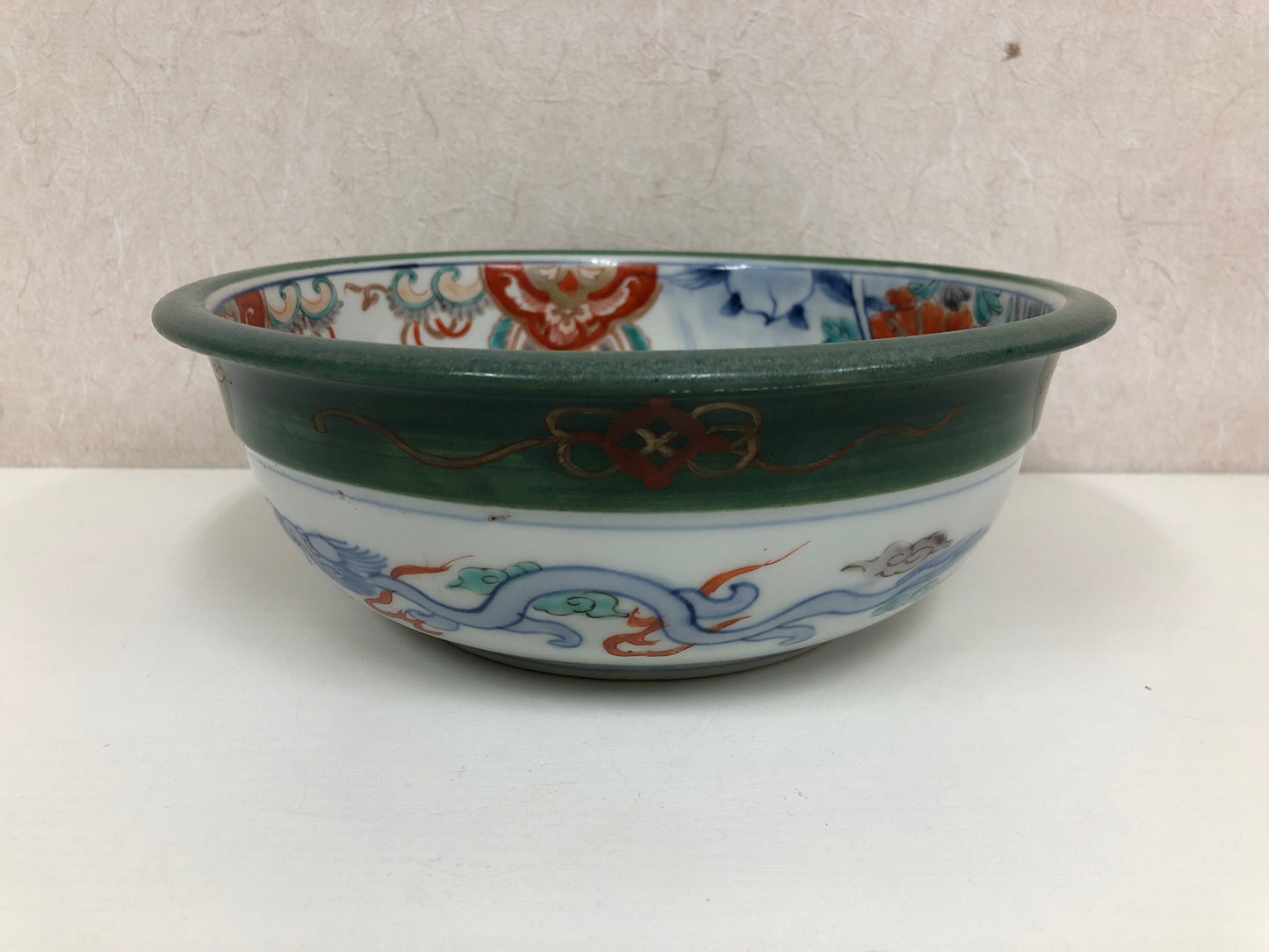 Y3982 CHAWAN Imari-ware color picture Folower Bird Japan confectionery bowl