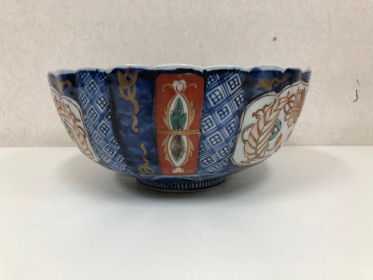 Y3983 CHAWAN Imari-ware color picture Folower Basket Japan confectionery bowl