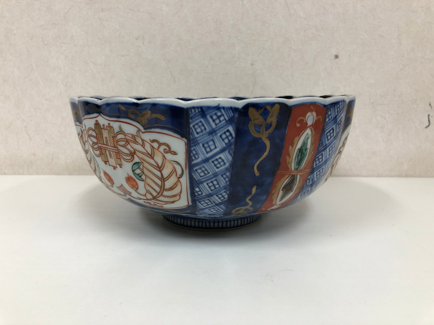 Y3983 CHAWAN Imari-ware color picture Folower Basket Japan confectionery bowl