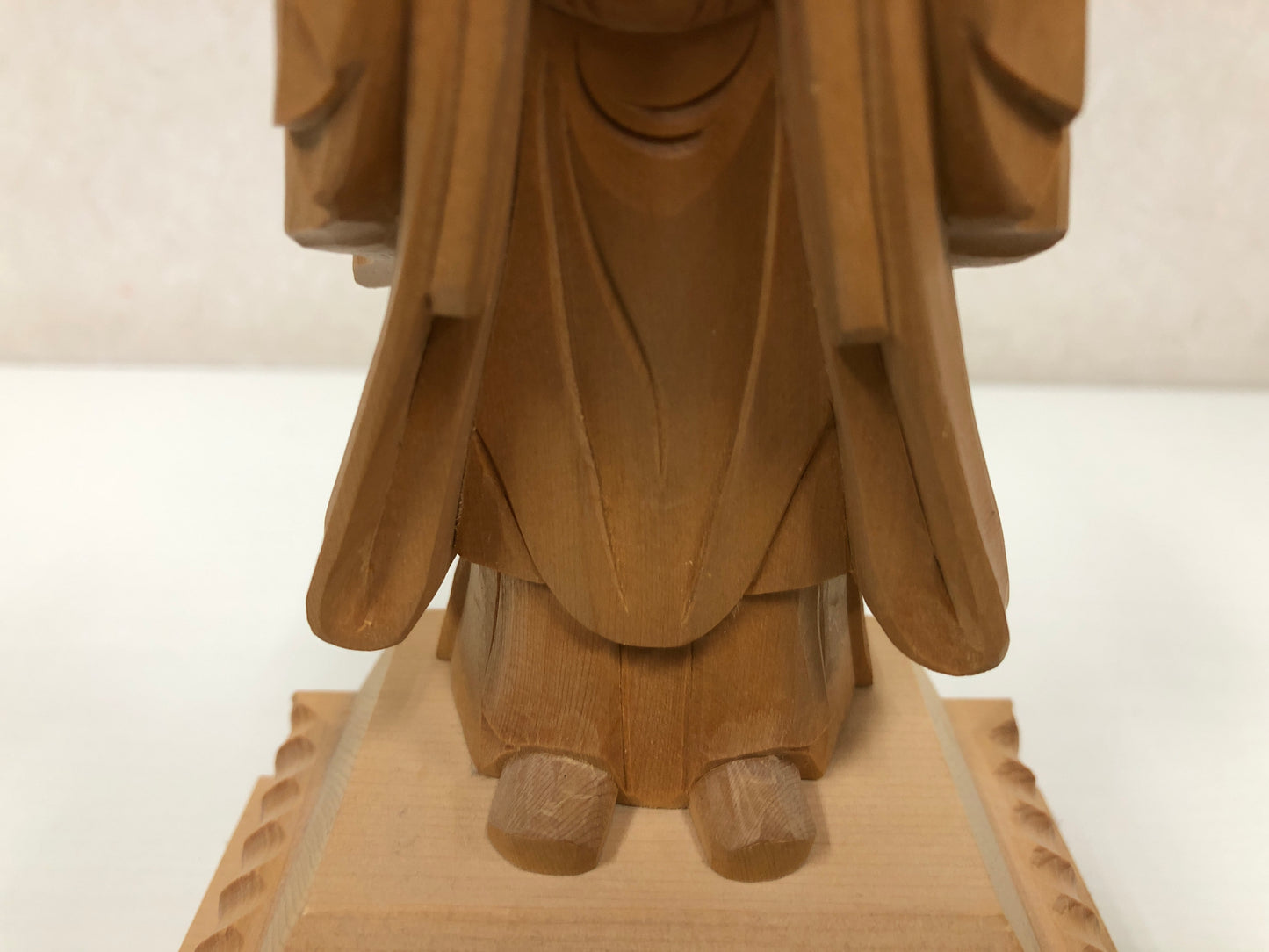 Y4020 STATUE Buddha figure plain wood carving Japan antique Buddhist art