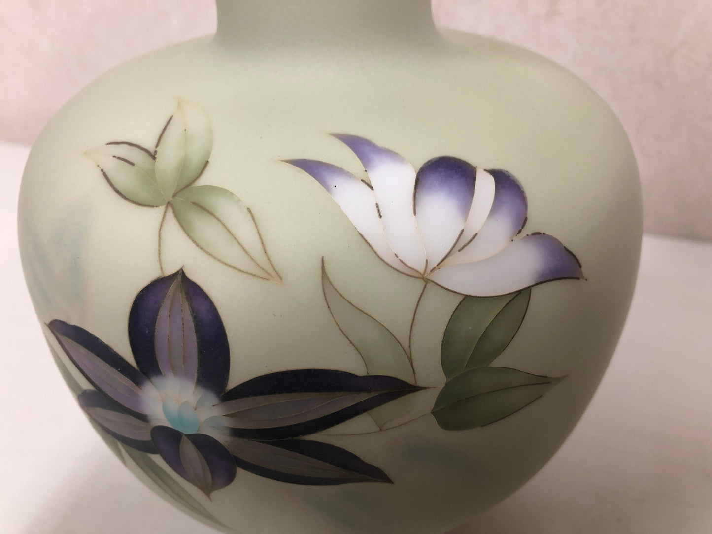 Y4028 FLOWER VASE Cloissone signed box Japan ikebana decor antique interior