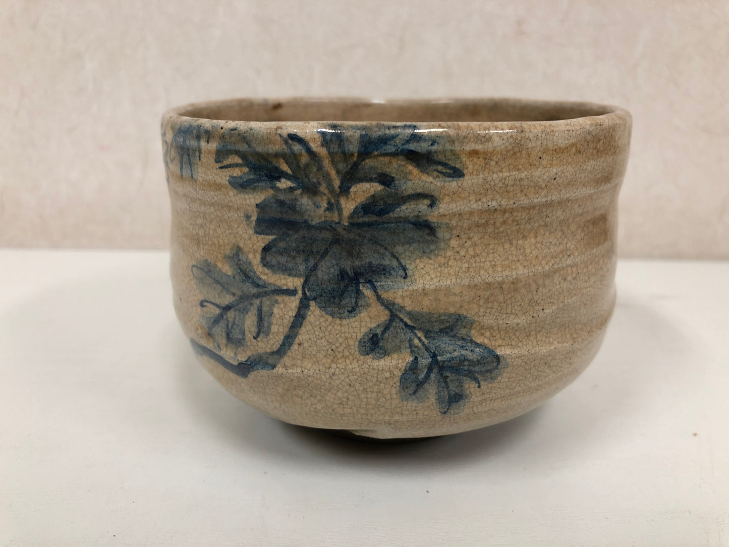 Y4039 CHAWAN Mino-ware signed box Japan antique tea ceremony pottery bowl