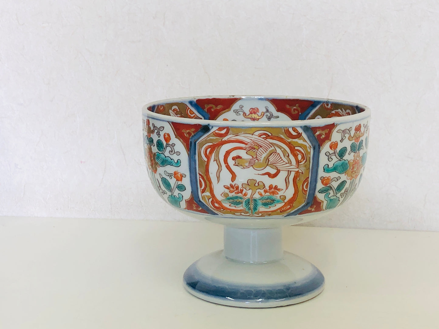 Y4042 HAISEN Imari-ware color picture Wash Basin foot Japanese antique vintage