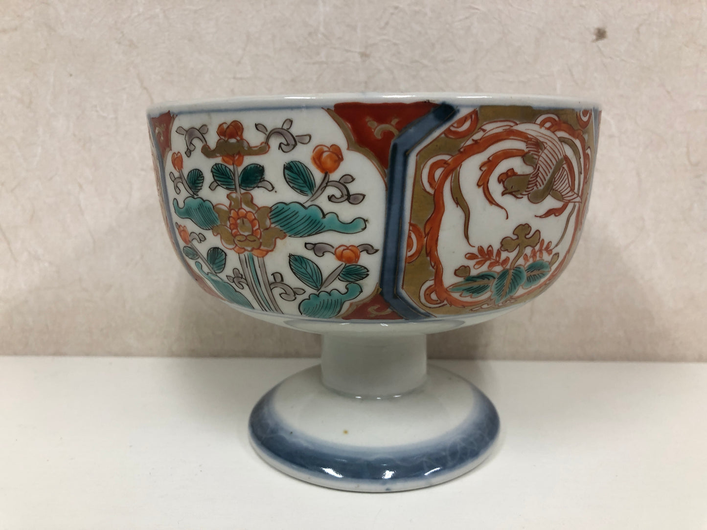 Y4042 HAISEN Imari-ware color picture Wash Basin foot Japanese antique vintage