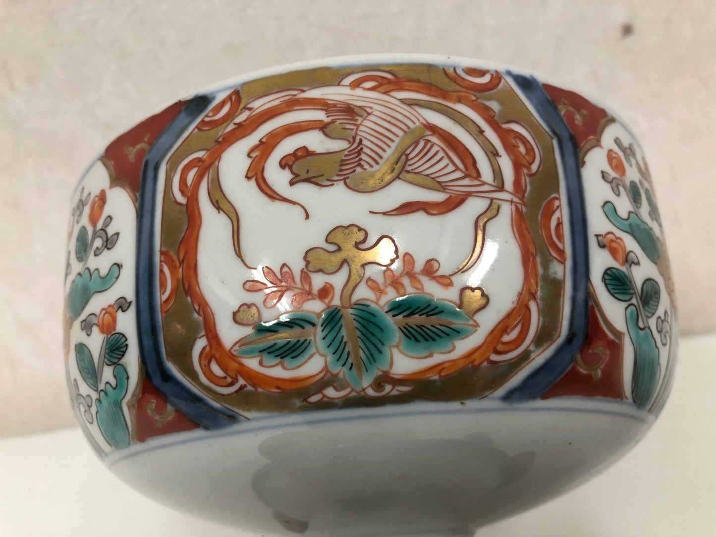 Y4042 HAISEN Imari-ware color picture Wash Basin foot Japanese antique vintage