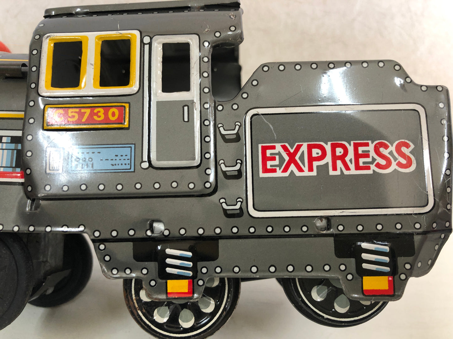 Y4139 TIN TOY Swallows Express Train vehicle railway box Japan antique vintage