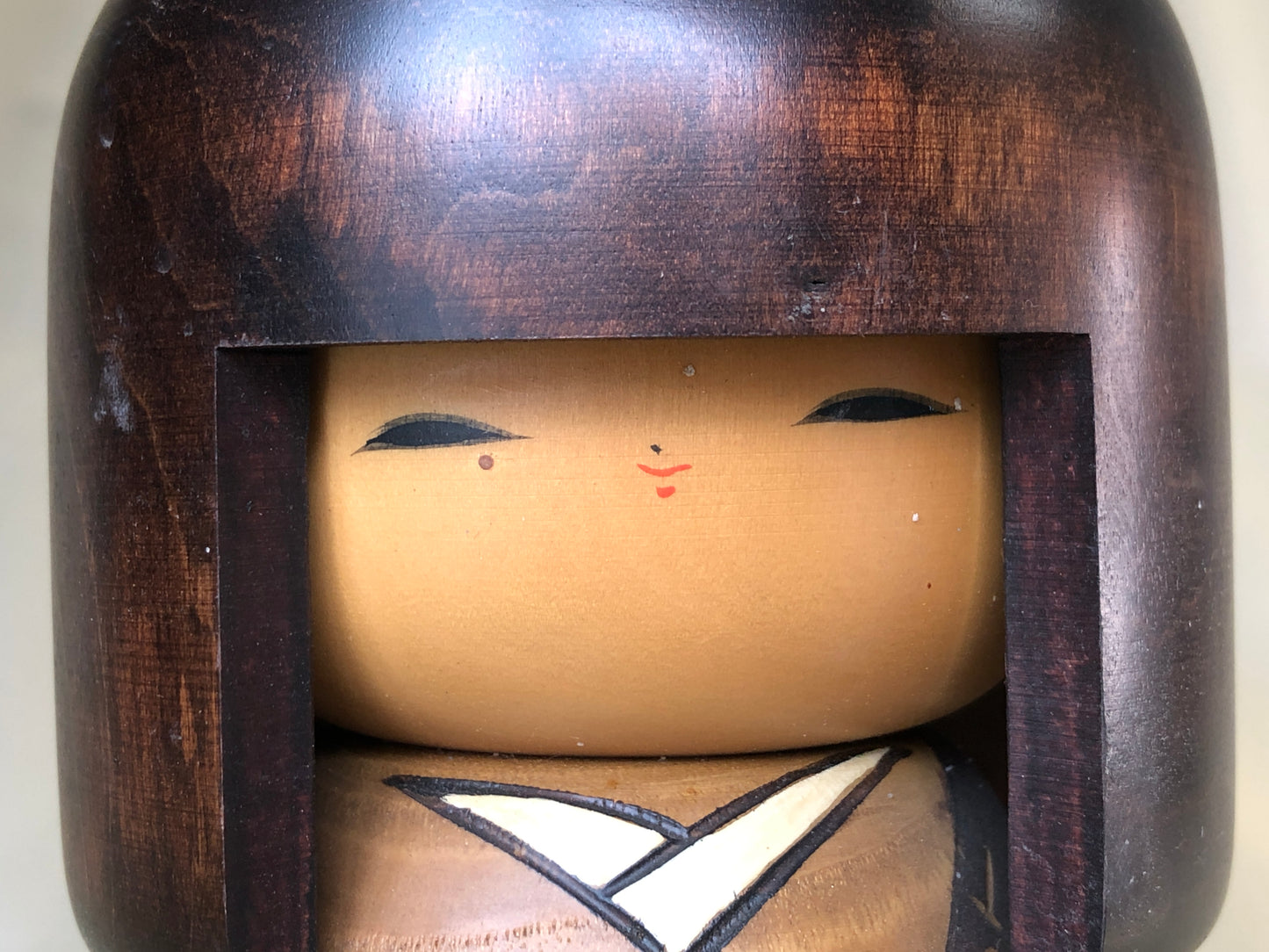 Y4184 NINGYO wood carving Kokeshi doll signed Japan antique vintage figure