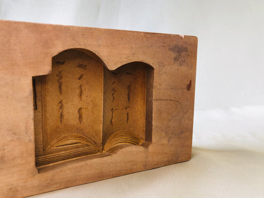 Y4230 KASHIGATA Book Japan antique Wooden Pastry Mold wagashi confectionery