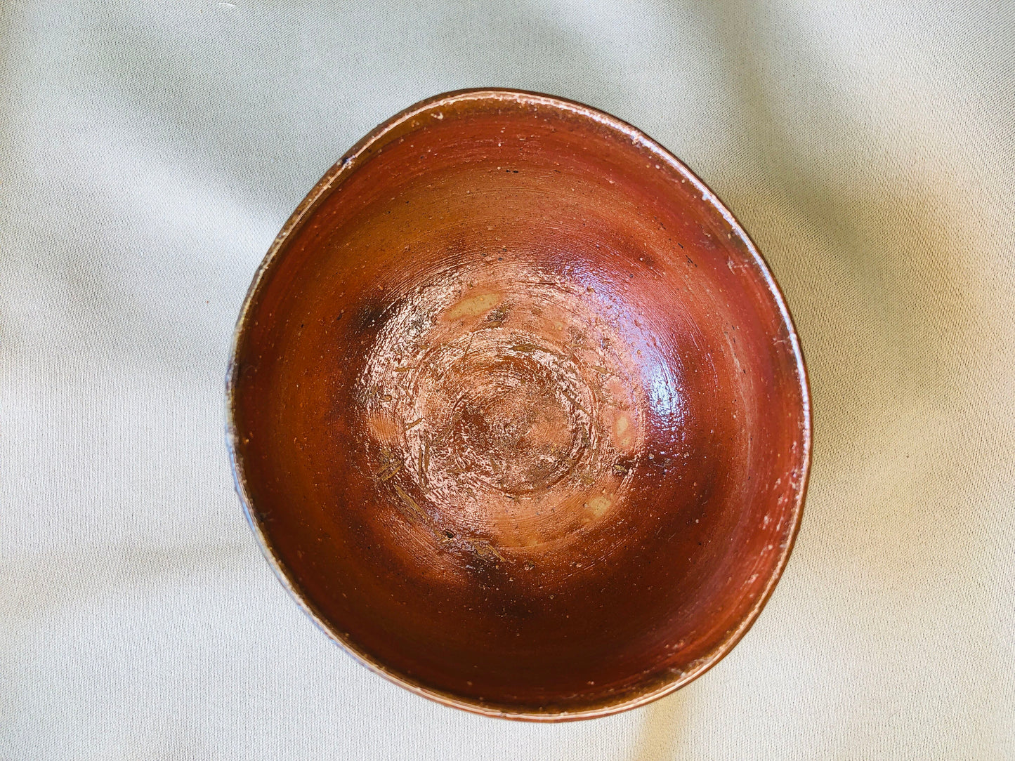 Y4239 CHAWAN Bizen-ware signed box Japan antique tea ceremony pottery bowl
