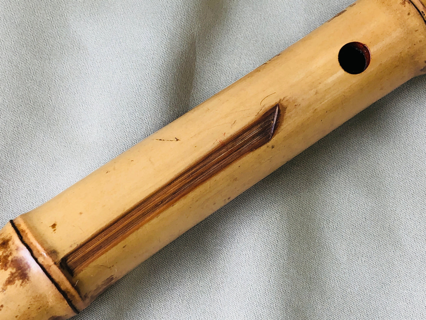 Y4261 SHAKUHACHI Bamboo flute Tozan style Japanese Traditional vintage antique