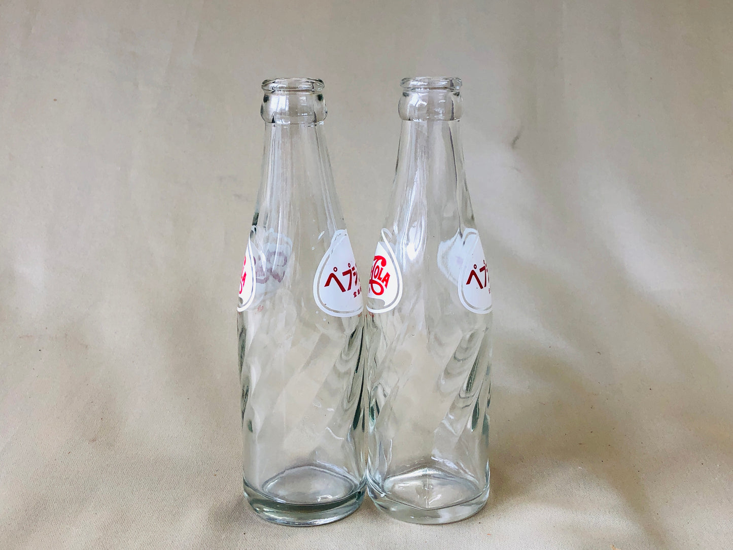 Y4282 BOTTLE Pepsi-Cola empty 35ml soda set Japanese antique vintage Japan