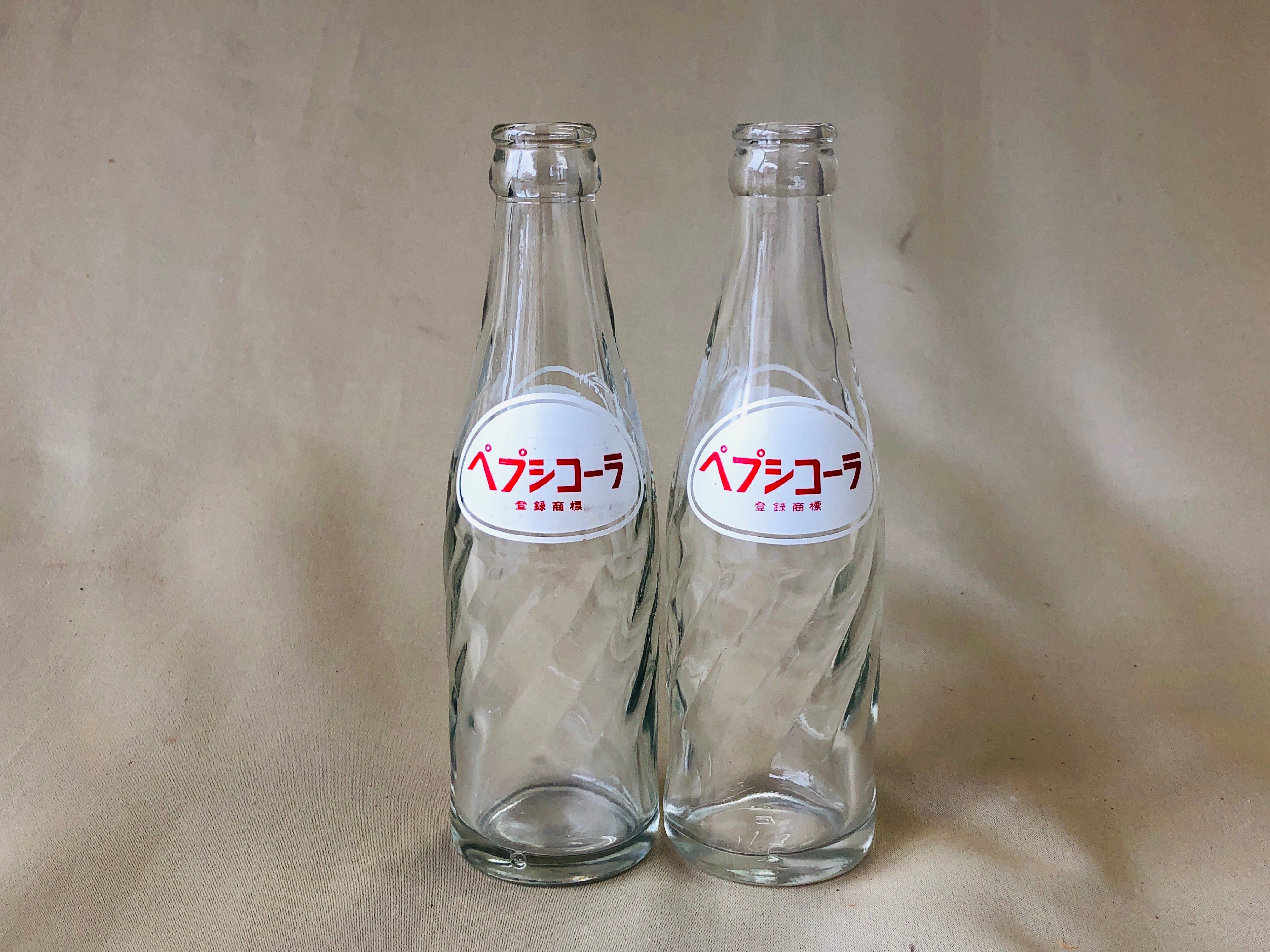 Y4282 BOTTLE Pepsi-Cola empty 35ml soda set Japanese antique