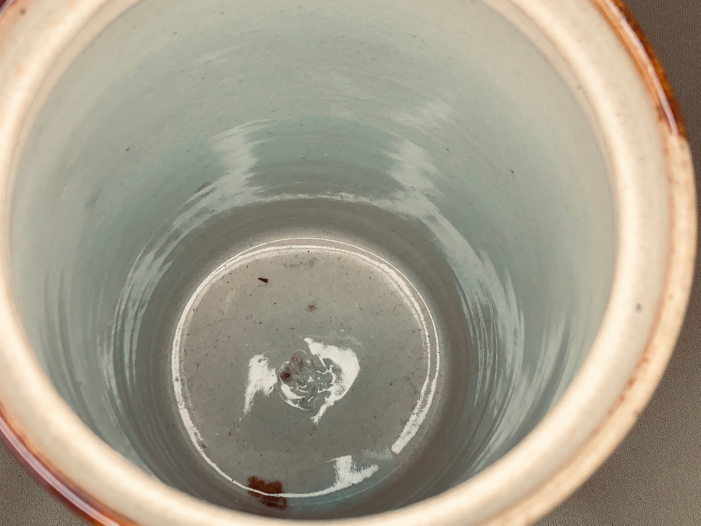 Y4352 MIZUSASHI Takatori-ware water pot signed Japan Tea Ceremony antique