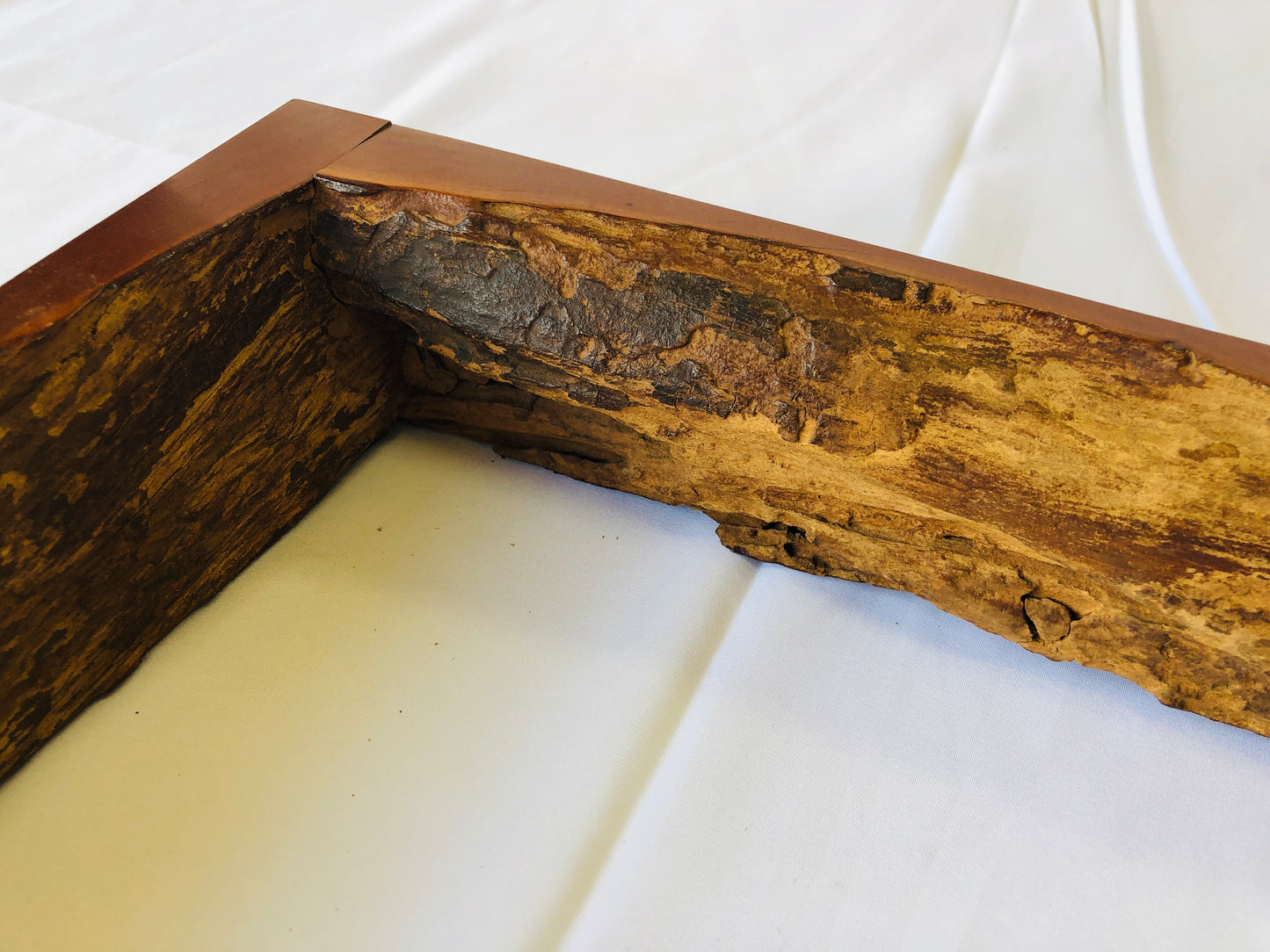 Y4384 FRAME sunken hearth rim frame wood box clamp fix Japan antique vintage
