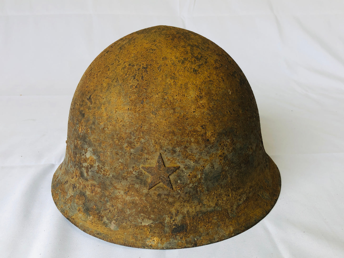 Y4423 Imperial Japan Army Iron Helmet military gear star mark Japan WW2 vintage