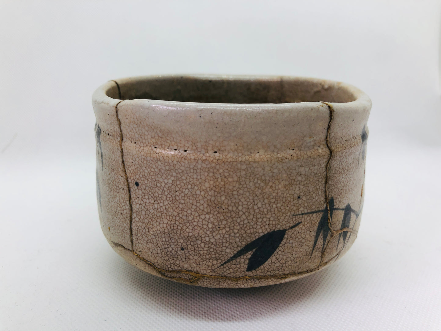 Y4426 CHAWAN Karatsu-ware kintsugi ekaratsu bowl Japan antique tea ceremony