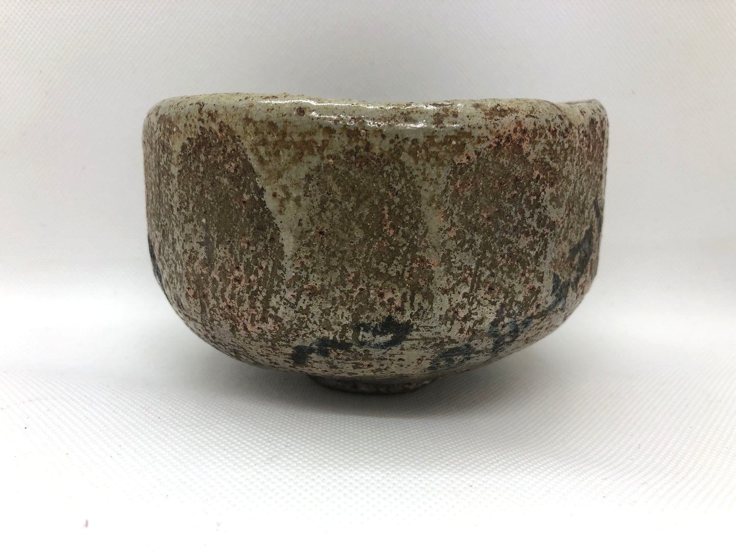 Y4431 CHAWAN Raku-ware Taisho era signed Japan antique tea ceremony pottery bowl