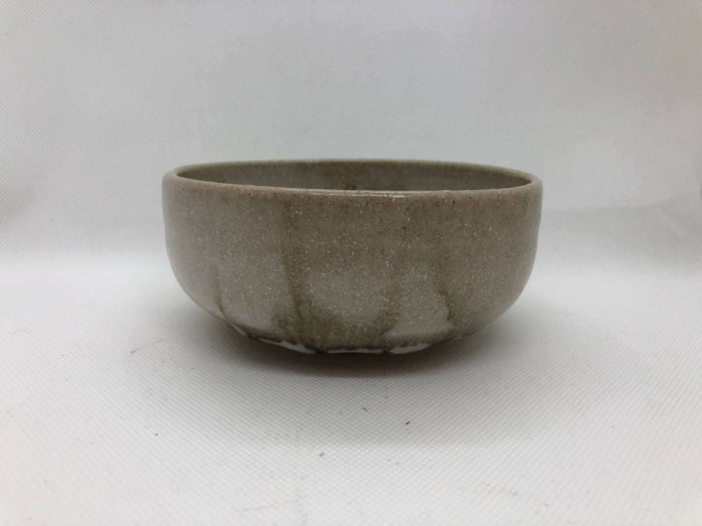 Y4442 CHAWAN Iga-ware signed Japan antique tea ceremony pottery bowl cup vessel