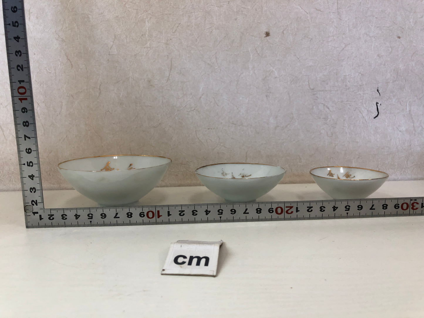 Y4544 Imperial Japan Army Triple Sake cup set military Japanese WW2 vintage