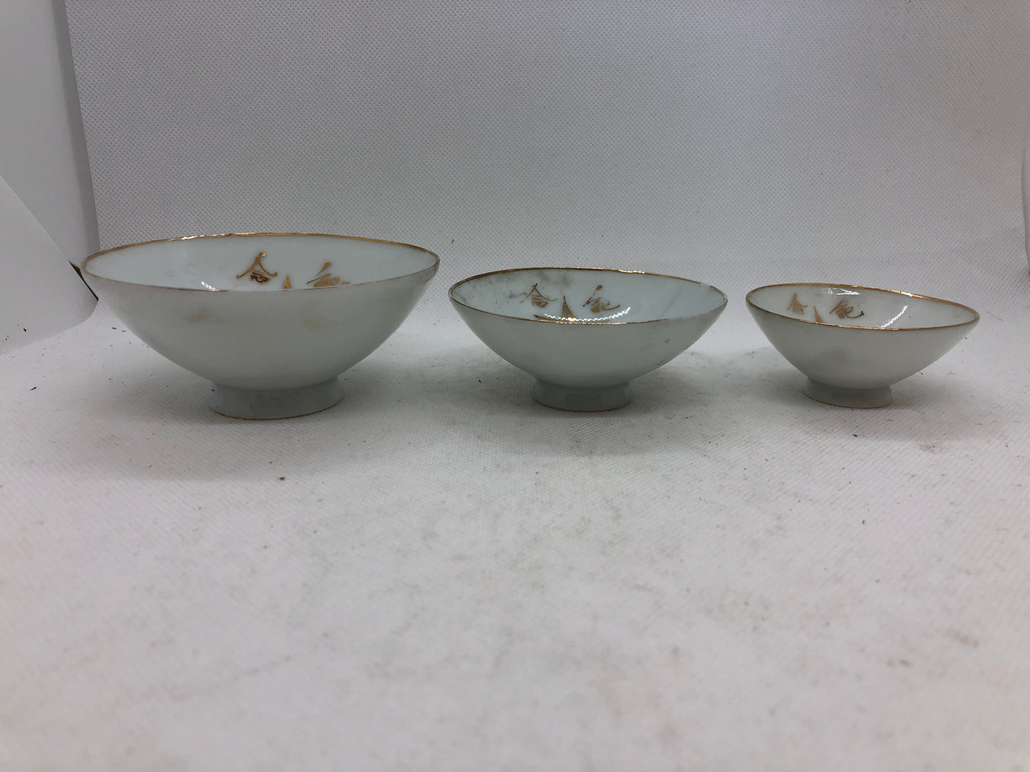 Y4544 Imperial Japan Army Triple Sake cup set military Japanese WW2 vintage