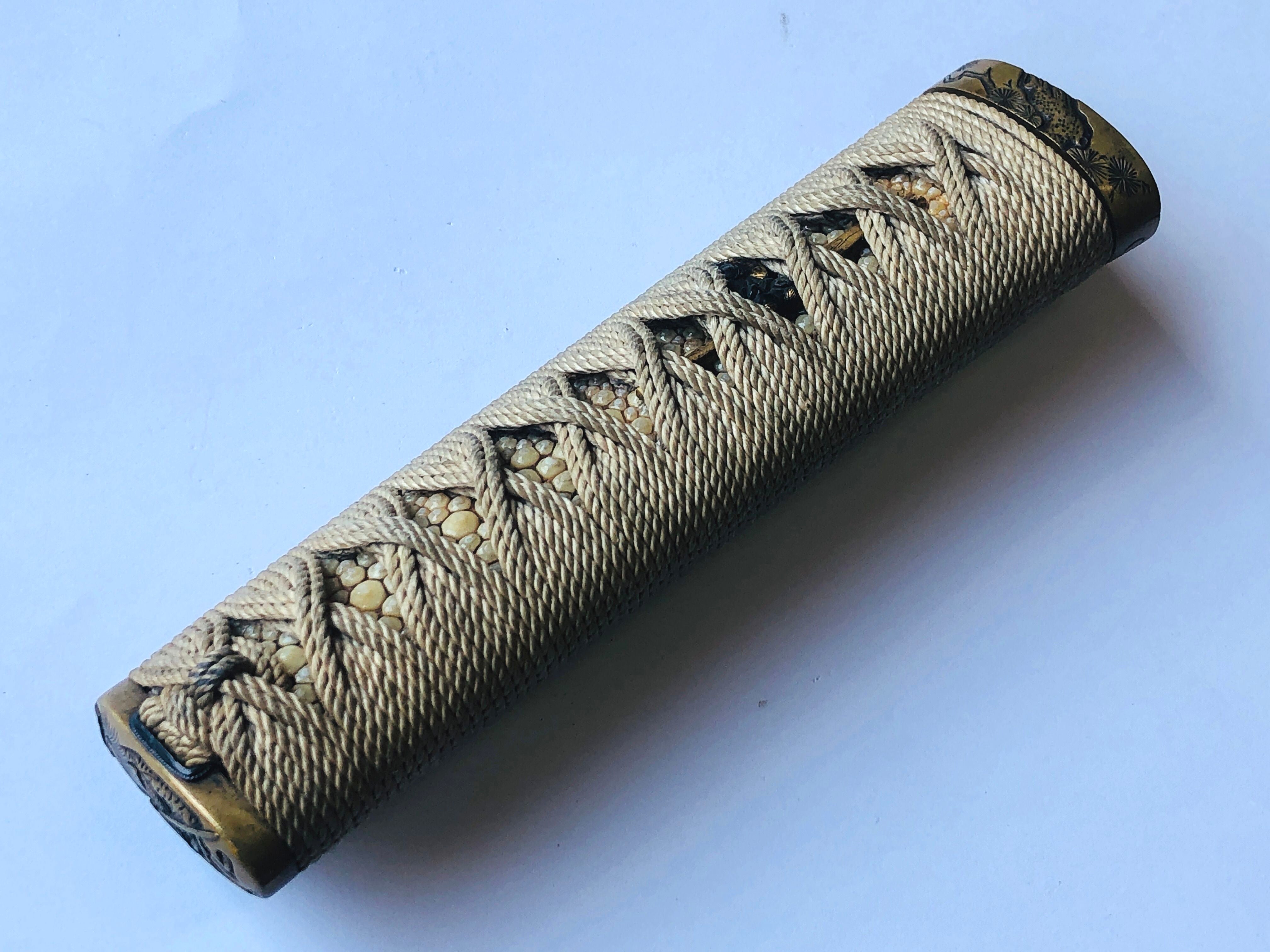 Y4563 TSUKA Japanese Wakizashi sword metal fittings Menuki