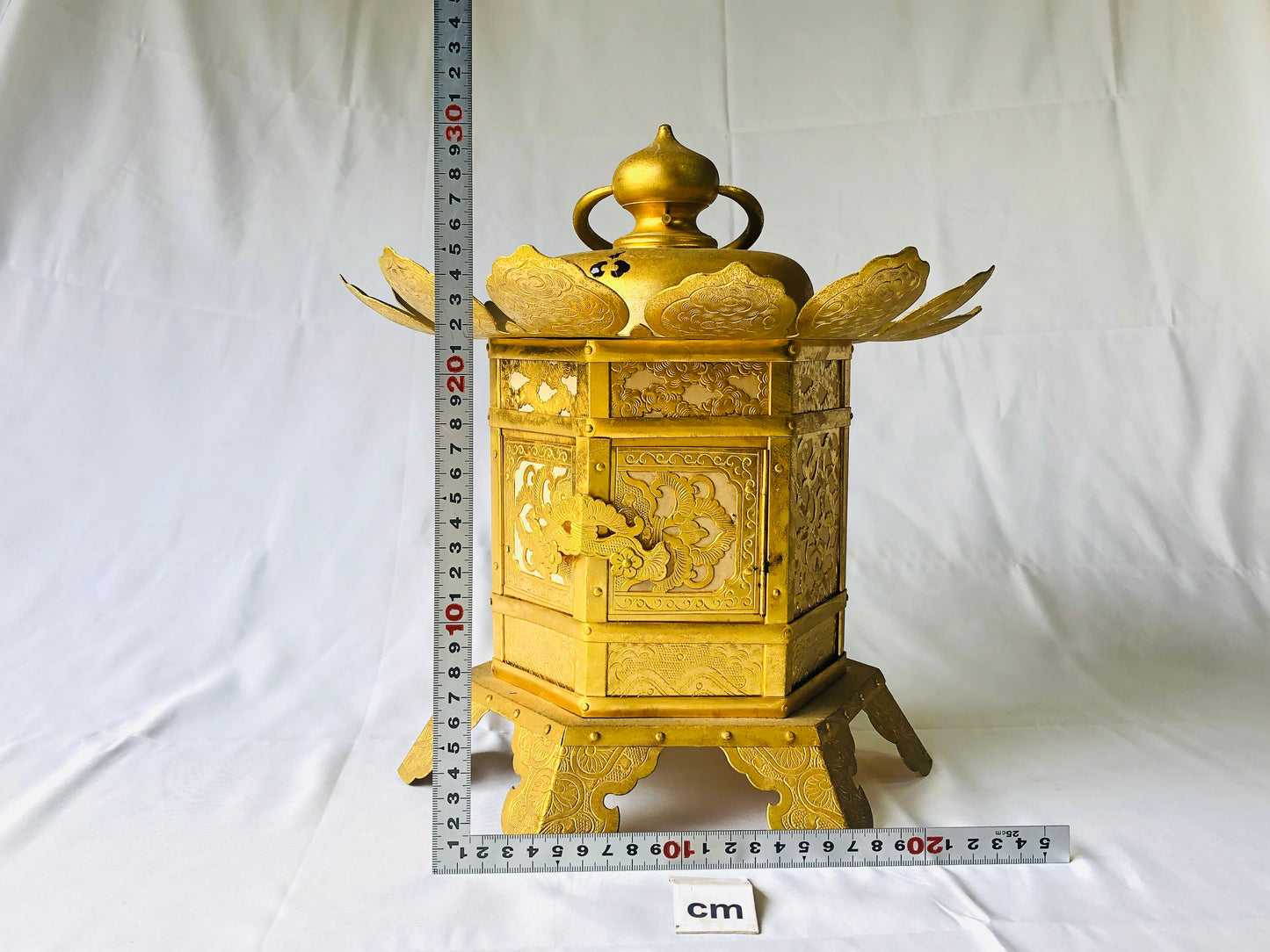 Y4584 TOUROU Golden Hanging Lantern home decor Japan antique vintage interior