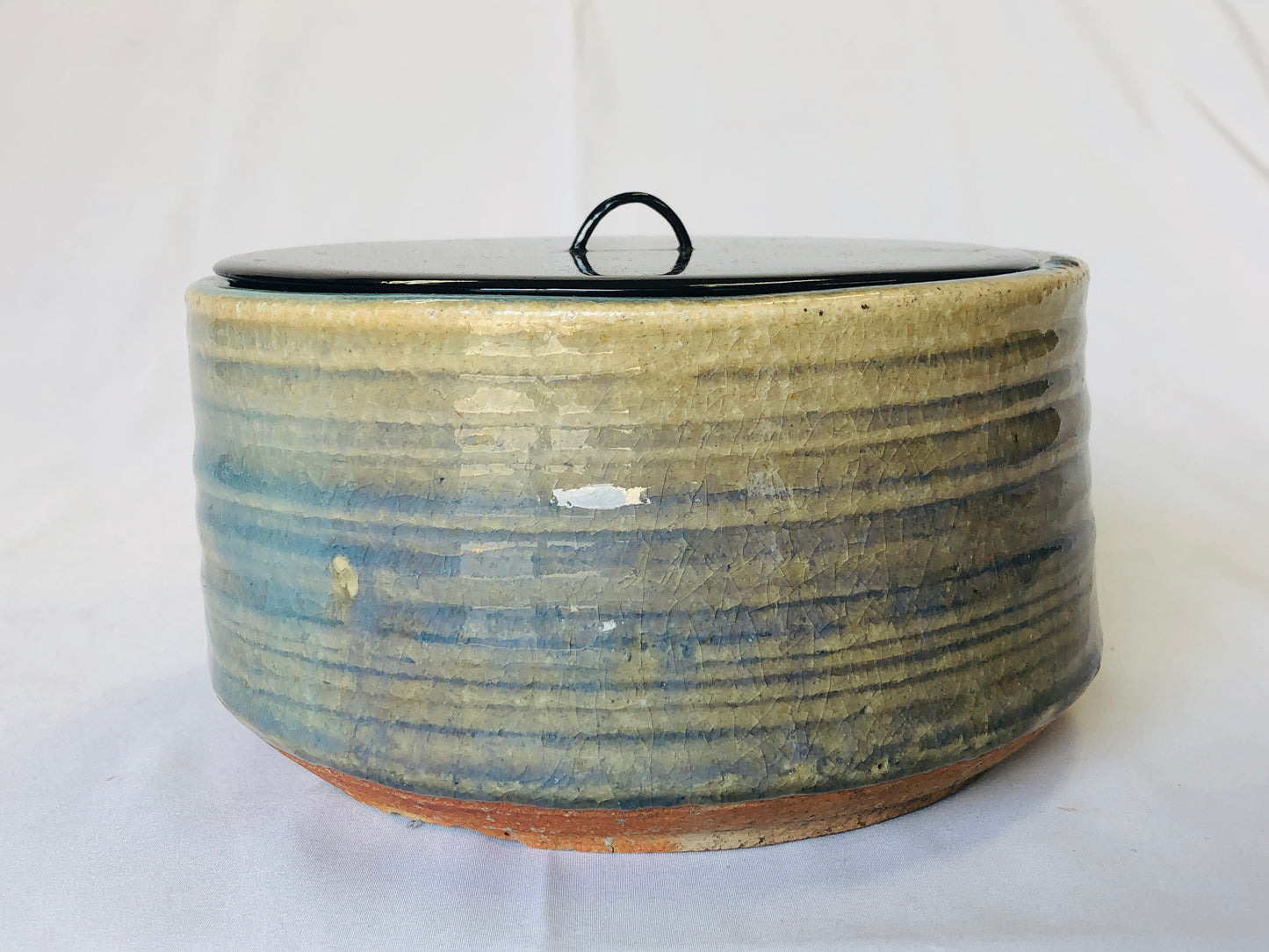 Y4595 MIZUSASHI Shigaraki-ware water pot kintsugi Japan Tea Ceremony antique jar