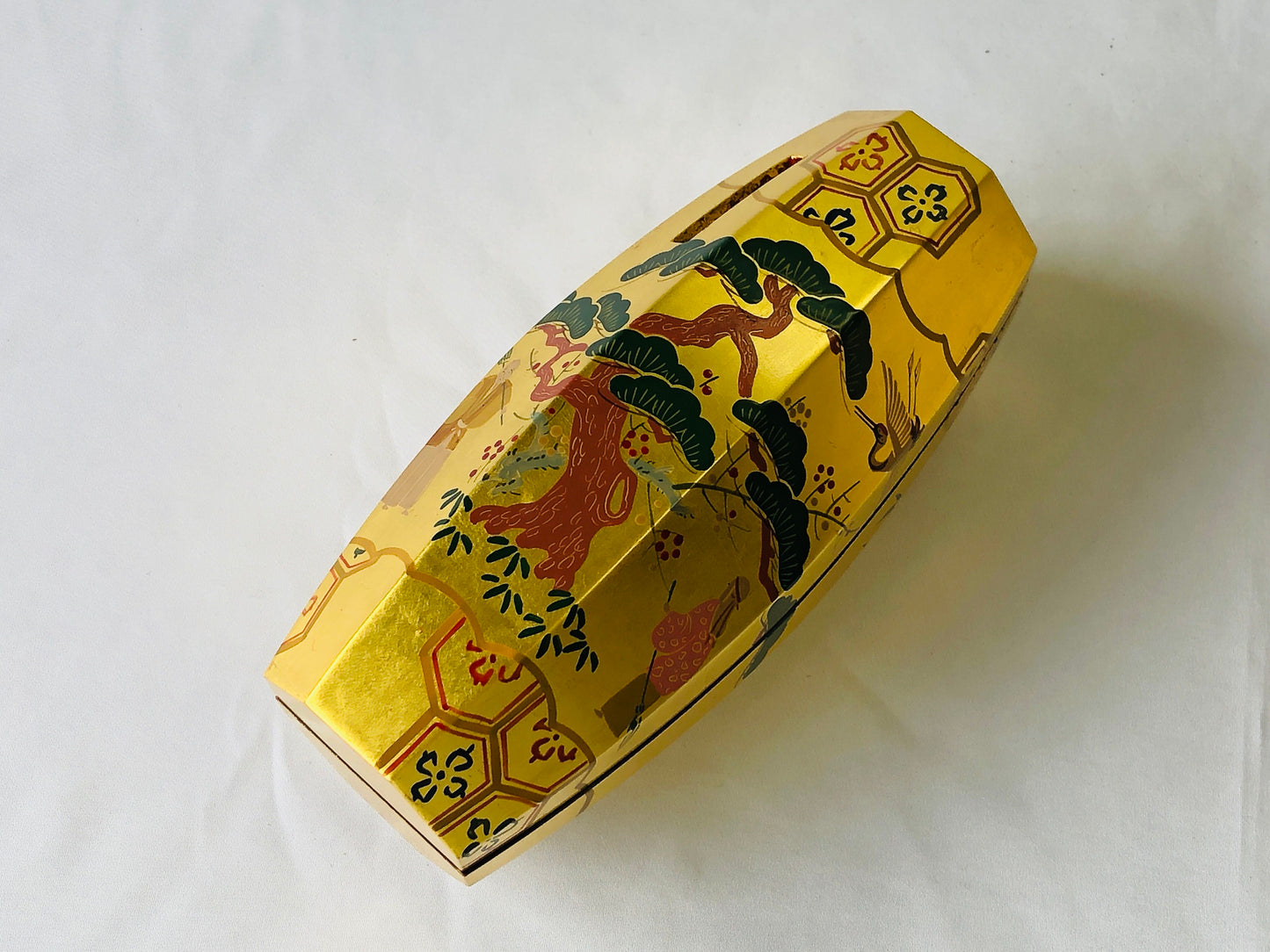 Y4686 BOX Makie signed Japan antique incense container fragrance aroma vintage