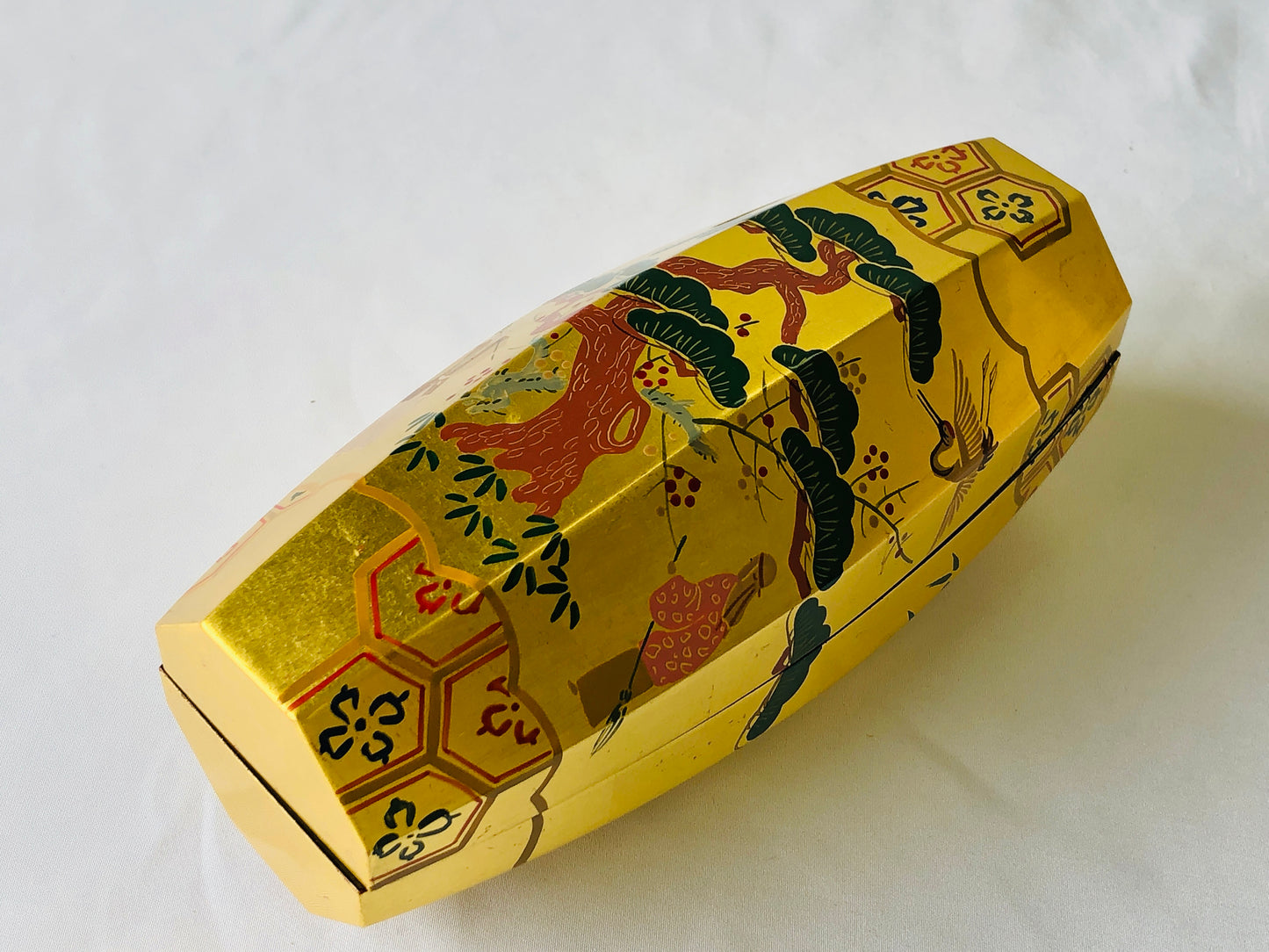 Y4686 BOX Makie signed Japan antique incense container fragrance aroma vintage