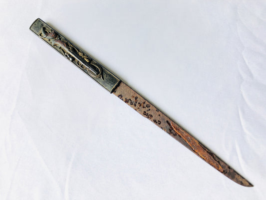 Y4833 KOUGAI  hairpin spatula sword fittings matchlock Japan antique samurai