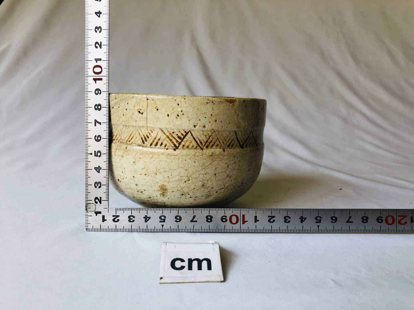 Y4895 CHAWAN Mino-ware kintsugi Japan antique tea ceremony pottery bowl vintage