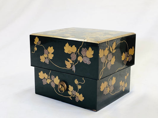 Y4956 BOX Makie incense case storage Japan antique aroma aromatherapy vintage