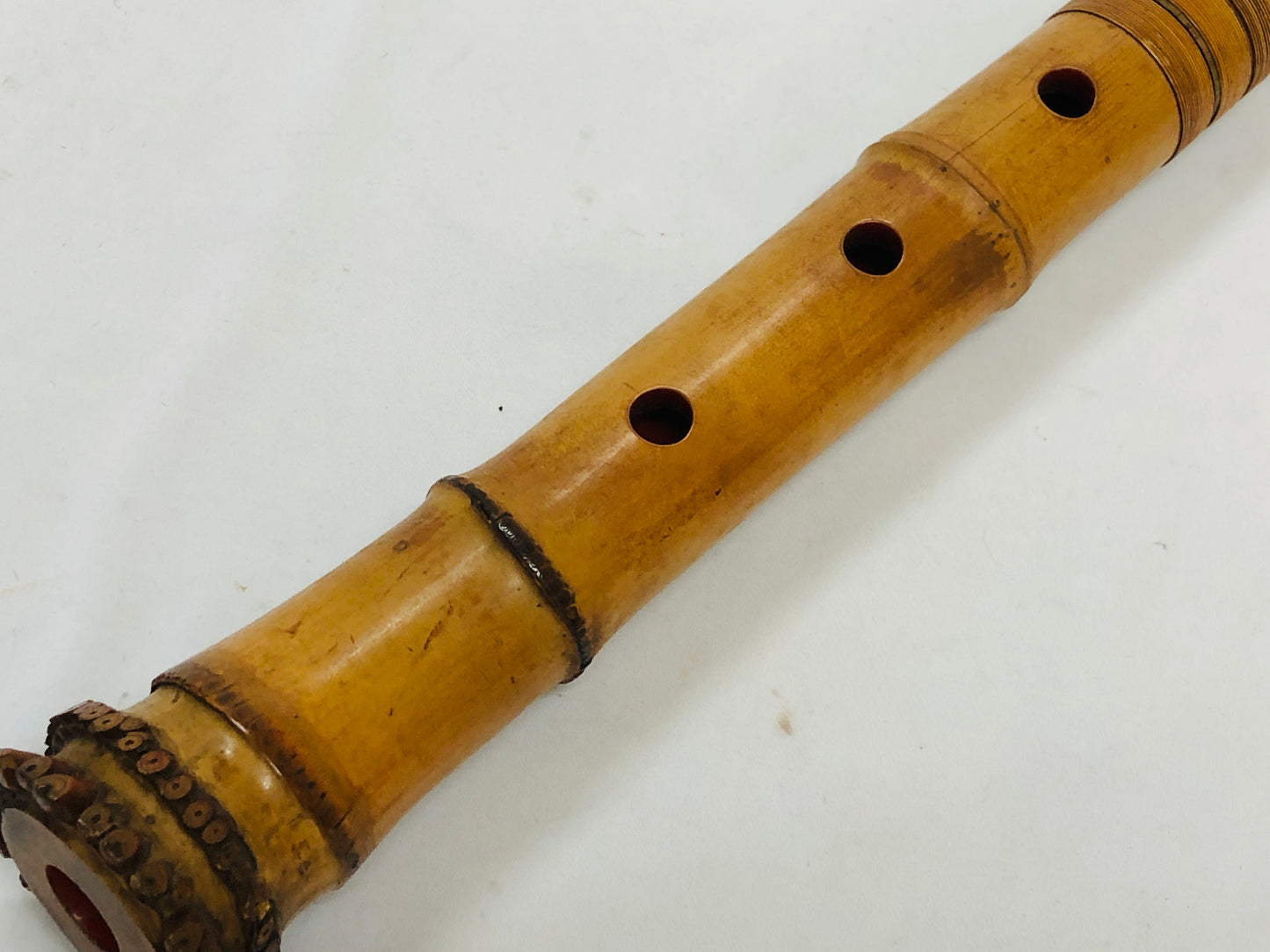 Y4992 SHAKUHACHI Bamboo flute Tozan style Japan antique traditional instrument