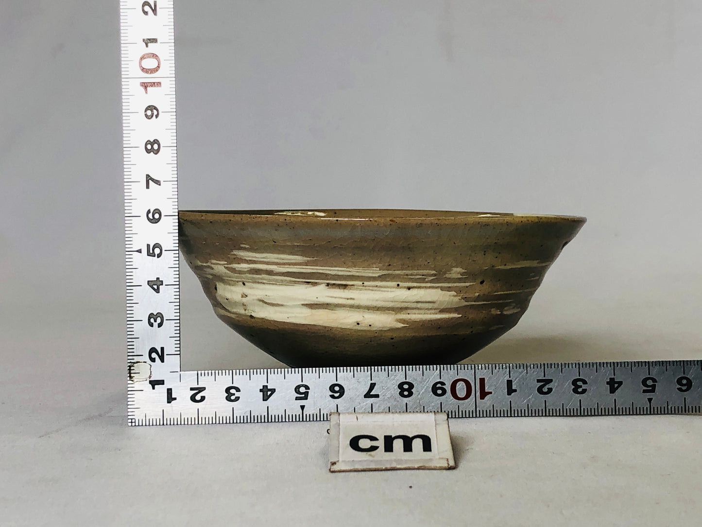 Y5017 CHAWAN Hakeme brush mark bowl Japan antique tea ceremony utensils pottery