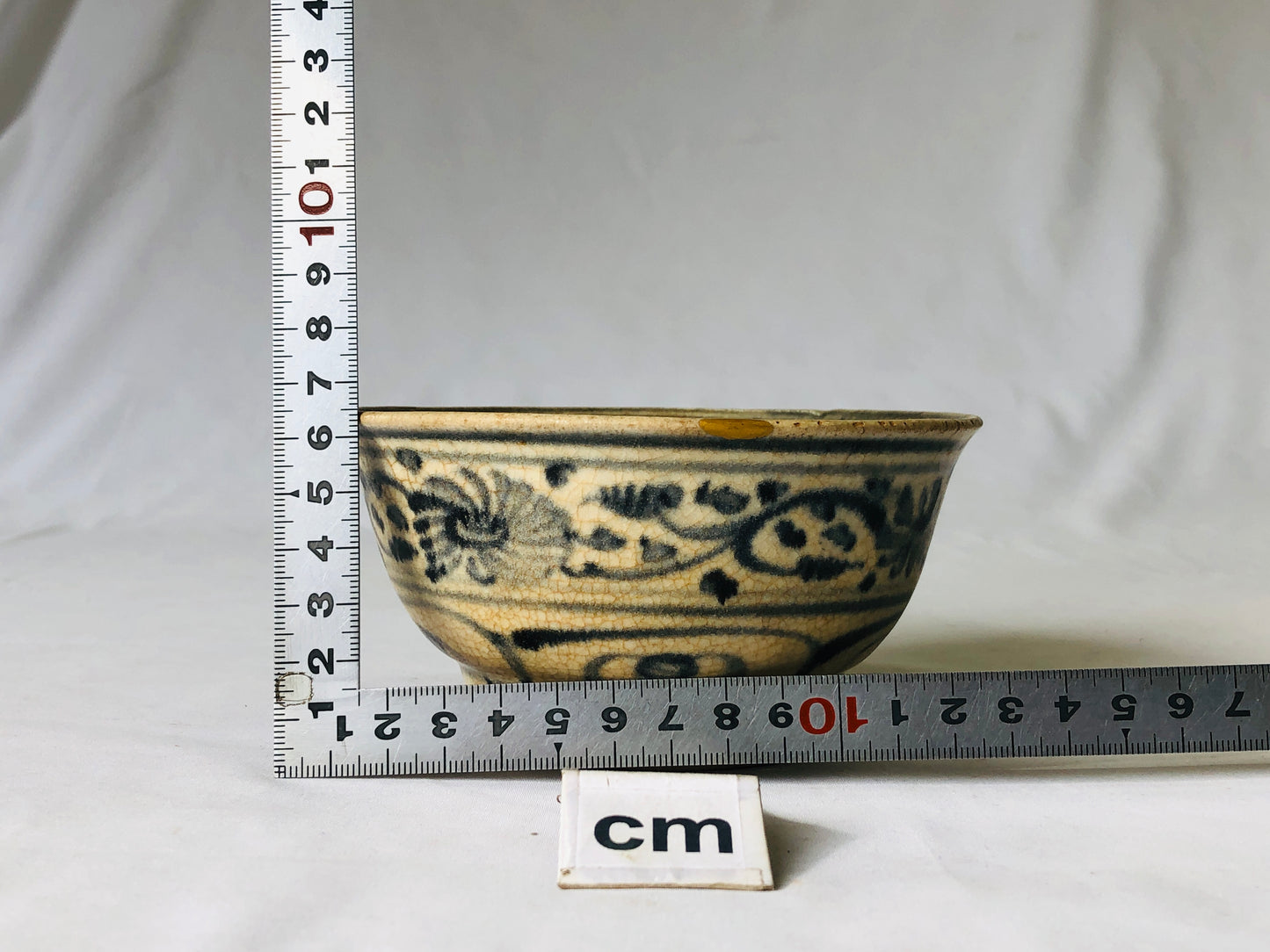 Y5028 CHAWAN Annan-ware kintsugi box Japan antique tea ceremony pottery bowl