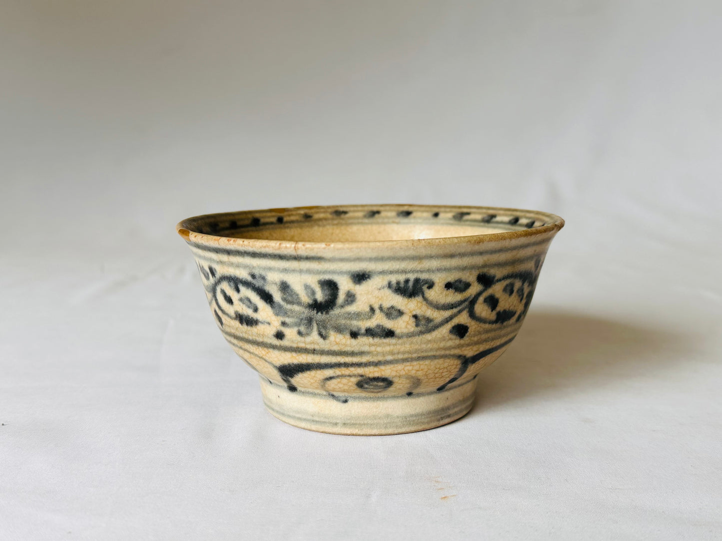 Y5028 CHAWAN Annan-ware kintsugi box Japan antique tea ceremony pottery bowl