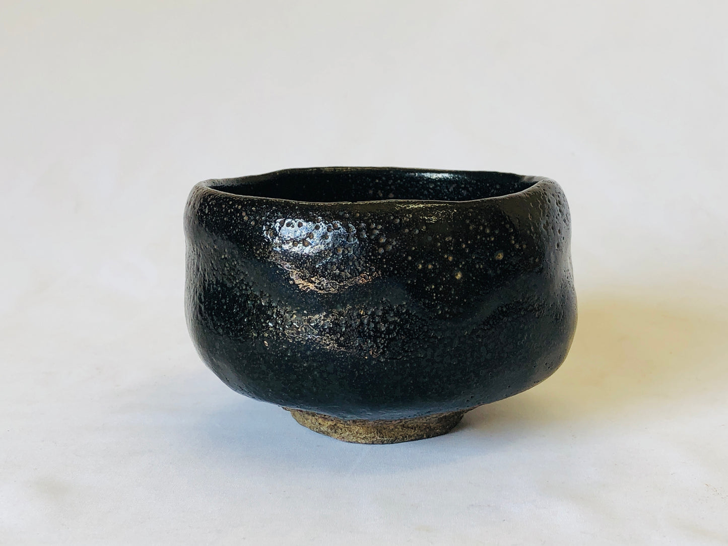 Y5038 CHAWAN Raku-ware signed box Japan antique tea ceremony pottery bowl