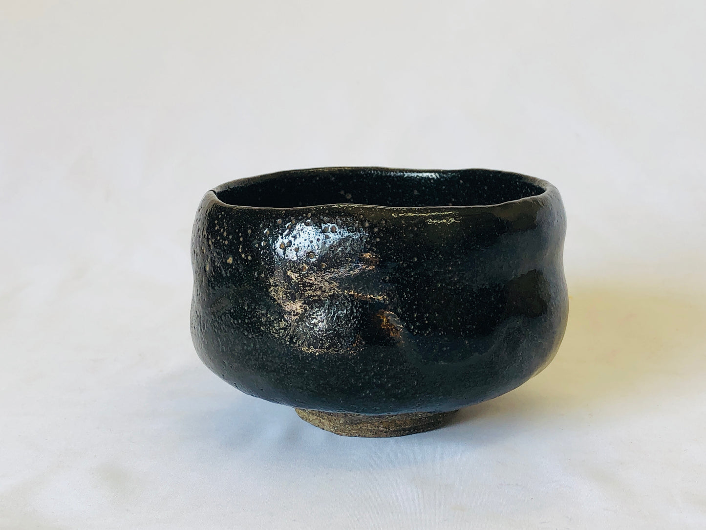 Y5038 CHAWAN Raku-ware signed box Japan antique tea ceremony pottery bowl