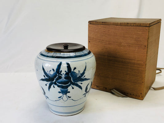 Y5180 MIZUSASHI Gosu water pot jar kintsugi Japan Tea Ceremony antique vintage