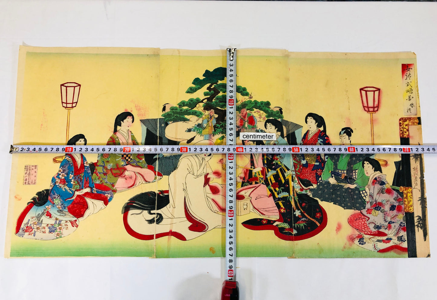 Y5229 WOODBLOCK PRINT Chikanobu Women's etiquette triptych Japan Ukiyoe antique