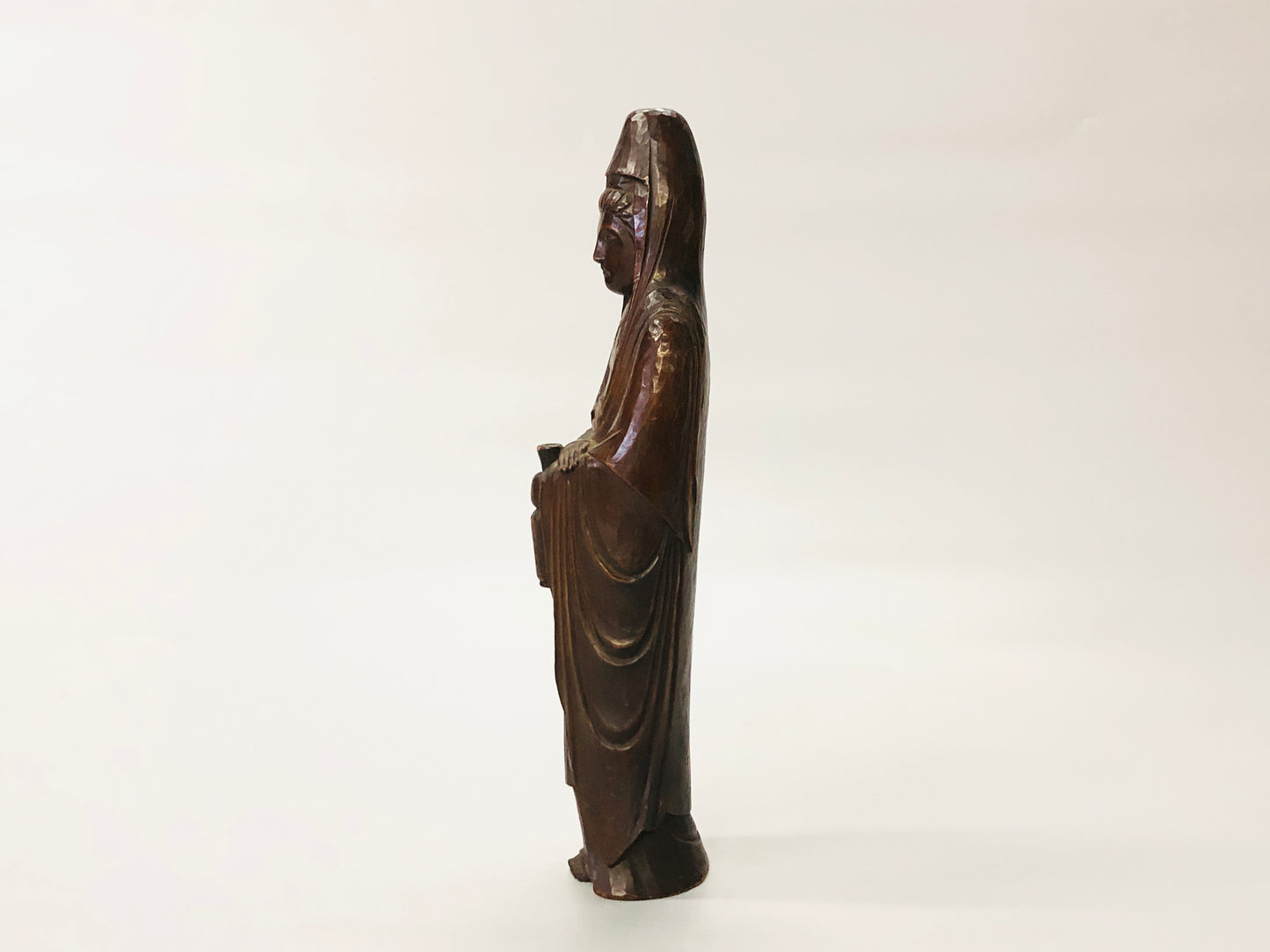 Y5269 STATUE wood carving Buddha figure figurine Japan vintage antique interior