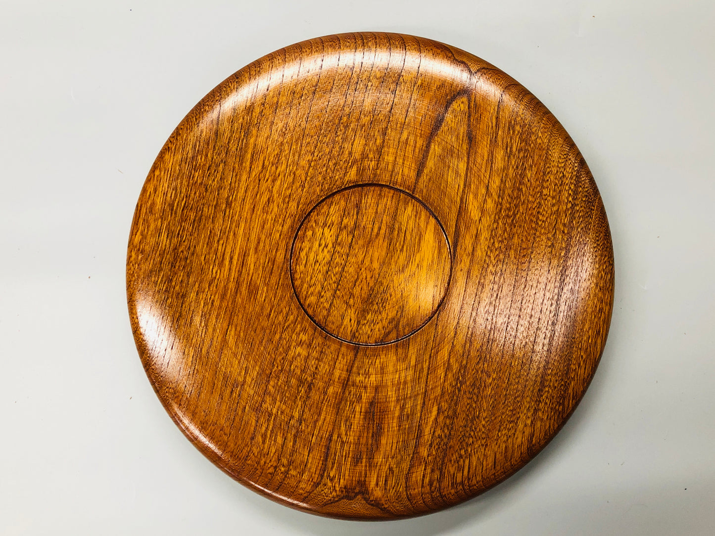 Y5274 TRAY wooden round box OBON OZEN antique vintage kitchen Japan tableware