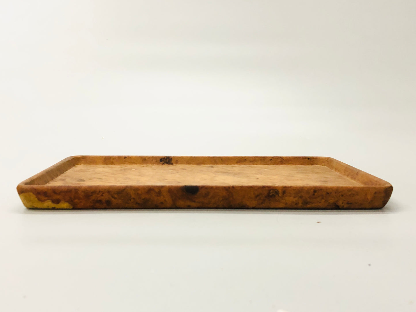 Y5275 TRAY wooden tamamoku rectangular OBON OZEN antique vintage kitchen Japan