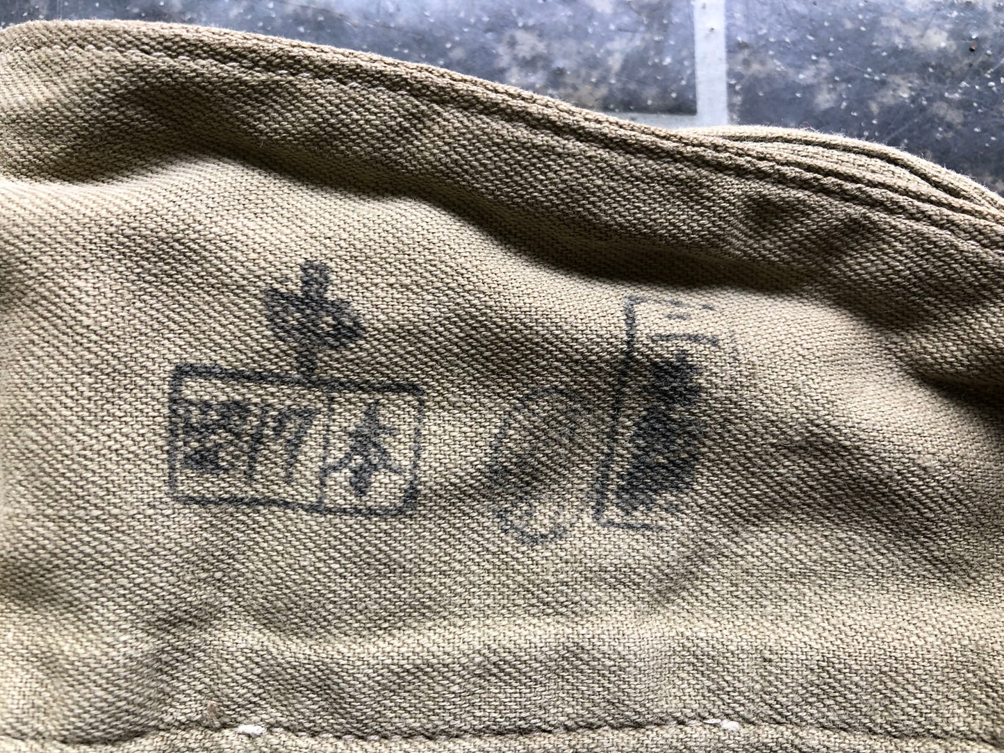 Y5295 Imperial Japan Army Military uniform top bottom set Japan WW2 vintage