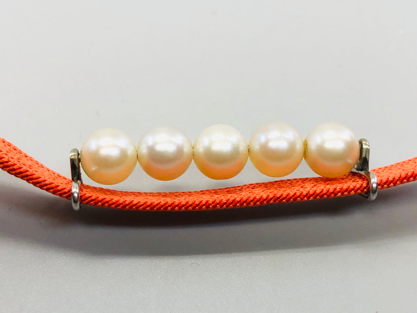 Y5308 OBIDOME Sash Clip Pearl signed box Japan Kimono accessory antique vintage