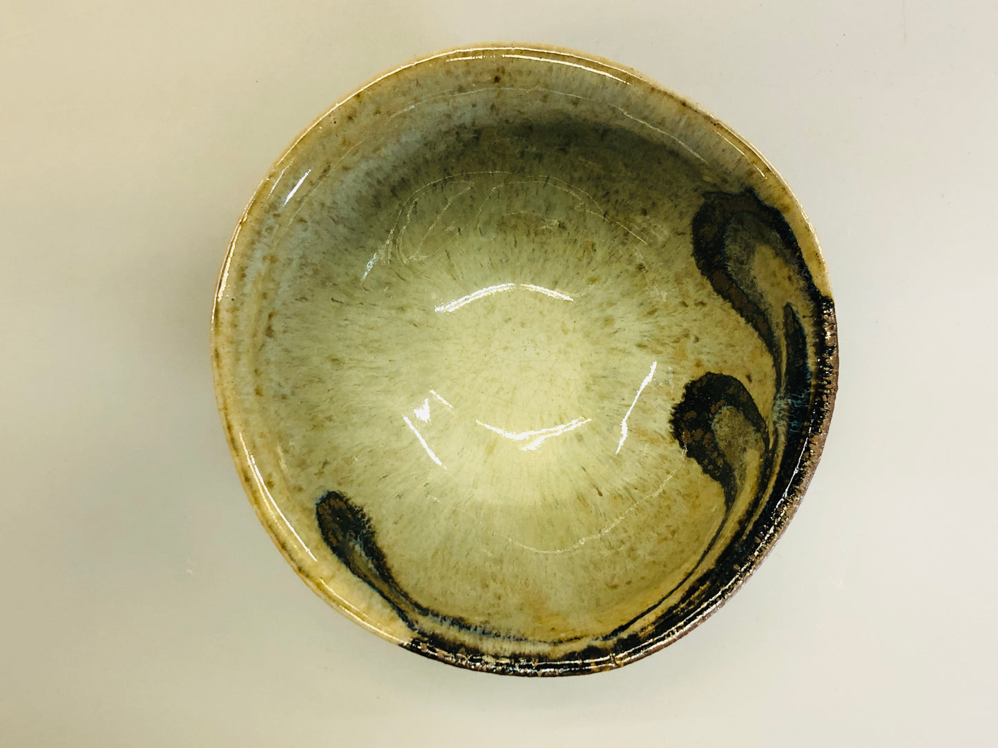 Y5331 CHAWAN Mashiko-ware signed box Neriage Japan antique tea ceremony pottery