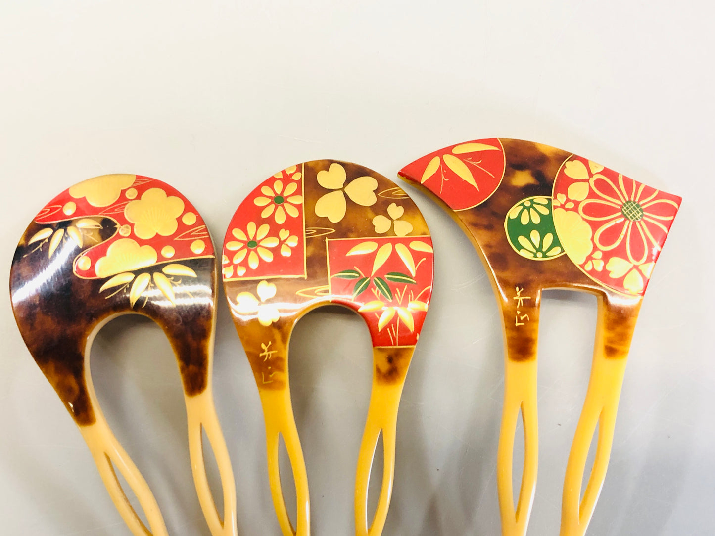 Y5350 KANZASHI Makie Hairpin stick hair dressing tools Japan kimono antique