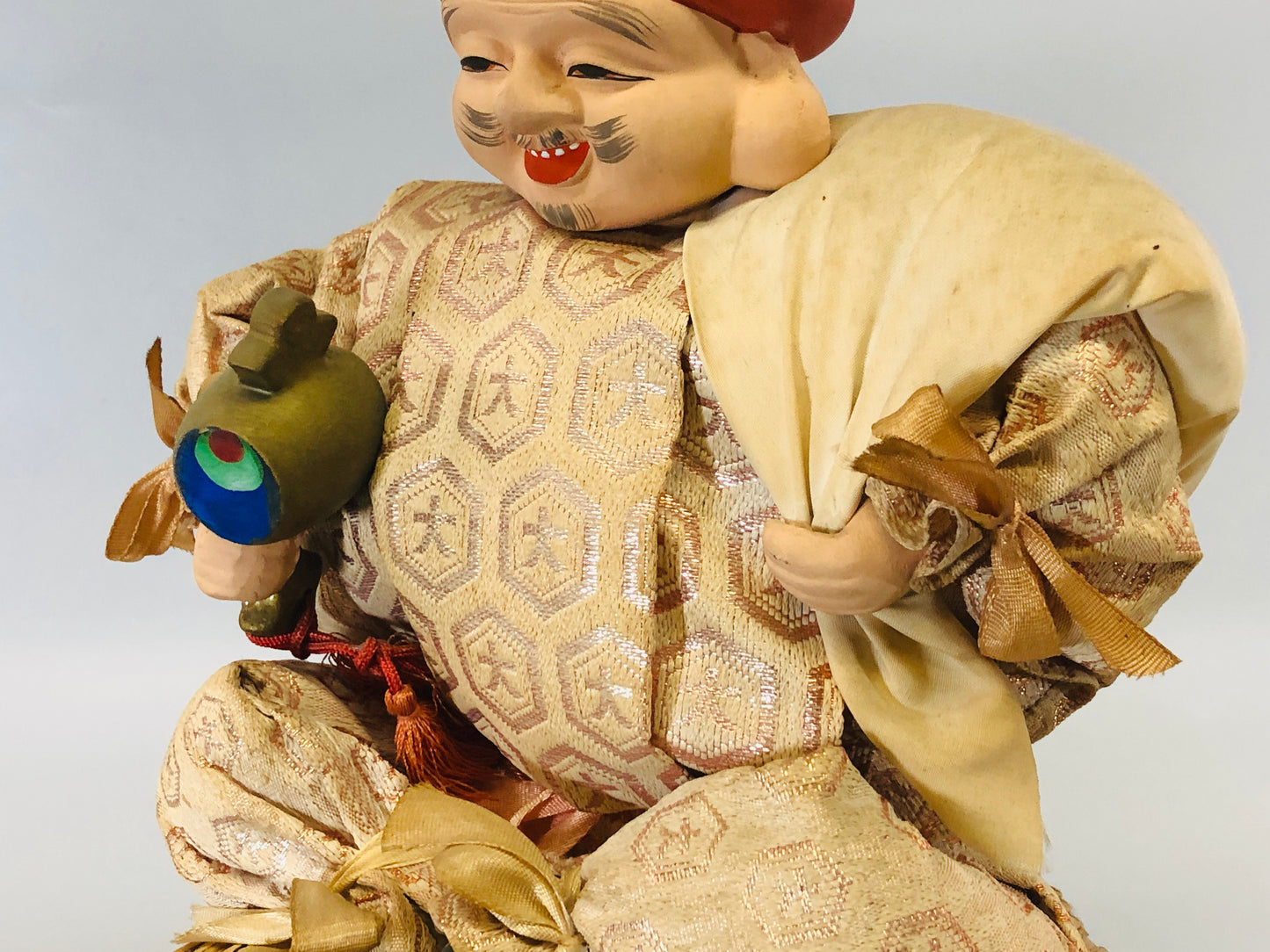 Y5361 STATUE Daikoku God of Wealth figure figurine box Japan antique interior