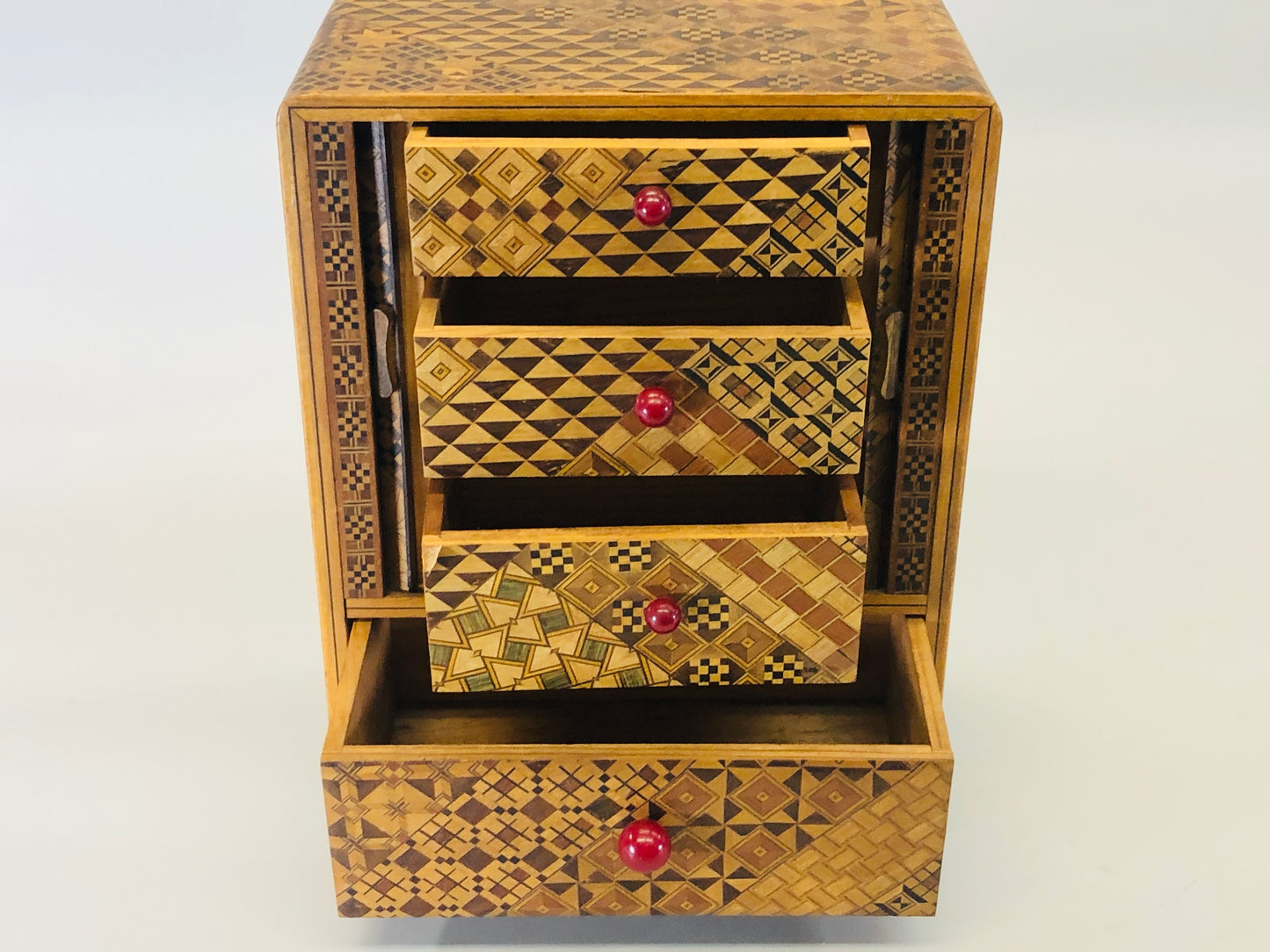 Y5366 TANSU Hakone woodwork small chest drawers Japan antique vintage interior